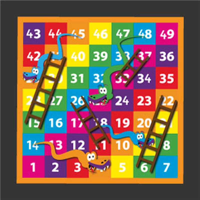 Technical render of a 1-49 Snakes and Ladders